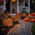 thumbnail image 4 of Metal Ground Plug 10.43x11.81 Inch Vintage Pumpkin Halloween Yard Stake, Rust-Proof Iron Garden Decor for Outdoor Fall Patio Lawn, 4 of 6