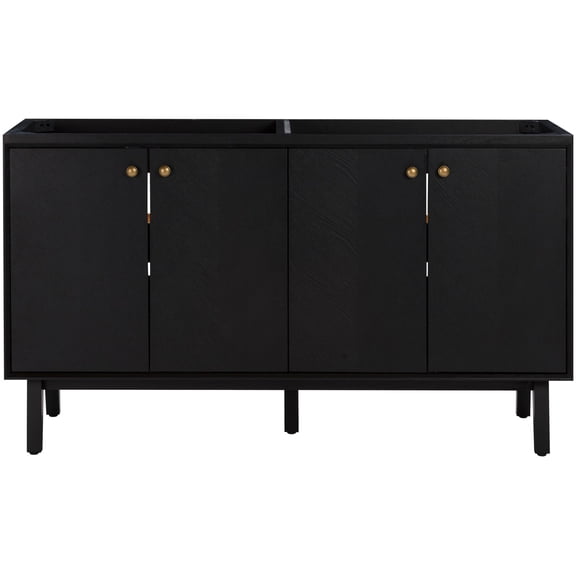 Avanity ADELE-V60-BK Adele 60" Double Free Standing Vanity Cabinet Only - Black