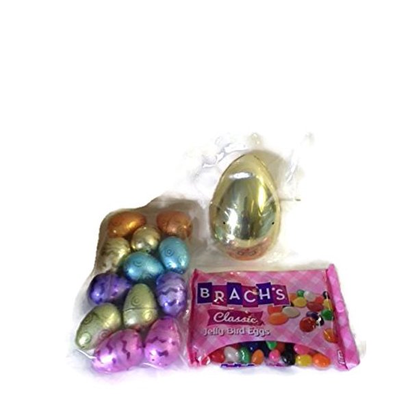 Easter Egg Hunt Bundle With 12 Metallic Eggs Brachs Classic Jelly Beans And One Golden Prize Egg Walmart Com Walmart Com