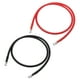 thumbnail image 1 of 1 par de cables de inversor de batería de cobre, calibre 4 AWG, cable de batería de 4 pies, universal para automóvil, vehículo, RV, cobre puro duradero, negro, rojo con anillo de 3/8 ", 1 of 1