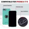 thumbnail image 2 of Adam iPhone 6/7/8 Protective Case/Extended Battery Solar Powered Detachable Ultra-Slim Magnetic External Battery with Ultra-Fast Charging Port and Finger Ring/Stand Attached (Turquoise), 2 of 7
