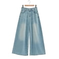 thumbnail image 7 of REALiKUN Jeans for Women High Waist Boyfriend Jeans Vintage Loose Wide Leg Denim Pants Teen Girls Hiphop Streetwear, 7 of 7