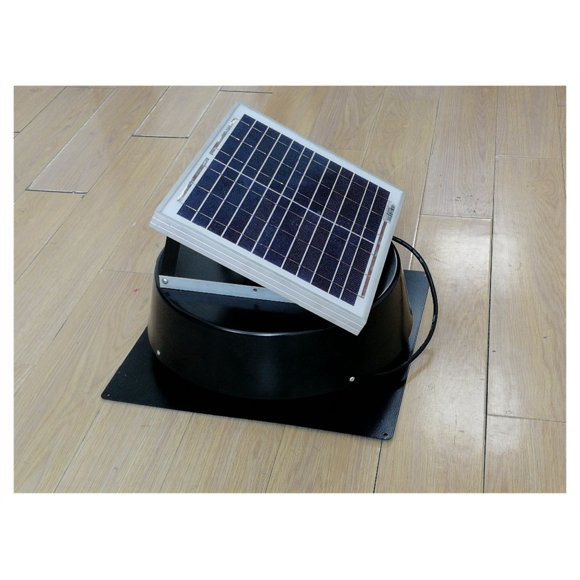 Solar Attic Exhaust Fan Roof Mounted Ventilator 660cfm For Mobile Toilet Greenhouse Small Farm House Pet House ,Dual Power Supply
