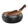 thumbnail image 2 of Luzkey Wok Pan Gas Cookware Induction Cooker Frying Pan for Restaurant Kitchen Home 30cm wooden lid, 2 of 8