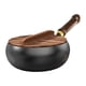 thumbnail image 2 of Wok de hierro para cocinar chino, wok, utensilios de cocina, cocina de inducción a gas hirviendo, fondo plano 30 centímetros, 2 of 9