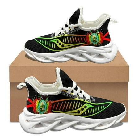 Gradient Color Bolivia Pattern Women Male Autu Winter Soft Sneakers Non-slip Round Toe Casual Shoes Dirt Resistant Flats
