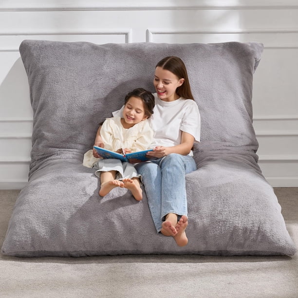 Sillón Puff Hobestluk 3 en 1 Plush Gris 191x140 cm