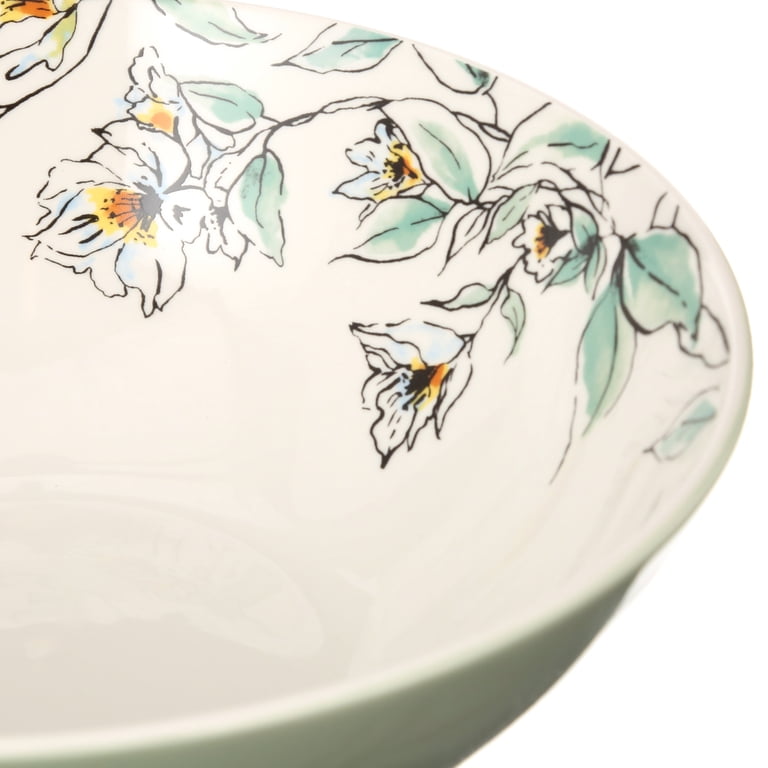 Botanica Porcelain Serving Bowl With Floral Design, 64 Oz photo 6
