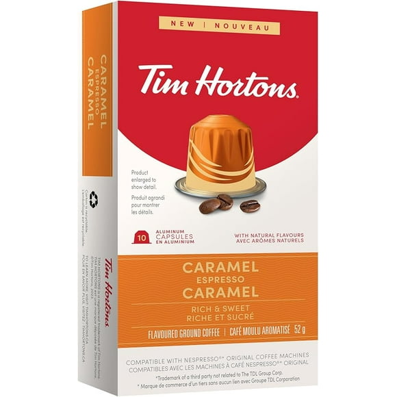 Tim Hortons Caramel Nespresso Compatible capsules 10 Capsules