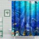 thumbnail image 5 of Cortina de baño de ducha con pintura del mundo marino de poliéster, ganchos colgantes impermeables para cortina de baño, 5 of 8