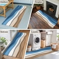 thumbnail image 6 of Blue Brown Ombre Washable Runner Rugs 2'x6', Blue Gradient Low Pile Throw Entryway Rug Non-Slip Sturdy Edge Binding Carpet for Indoor Bedside Entrance Bedside, 6 of 9