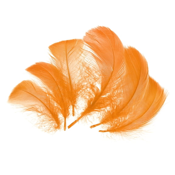 Uxcell 300 Pack Orange Craft Feathers, 2-4 Inch Colored Feathers for Crafting, Fluffy Feather Bulk for DIY Crafts, Dream Catcher Supplies, Wedding Party Decoration