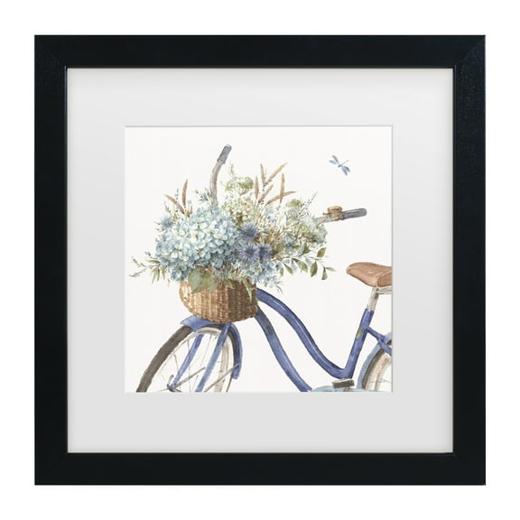 Lisa Audit 'Bohemian Blue 08 Square' Matted Framed Art