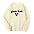 thumbnail image 4 of Yuanlong Womens Sweatshirts Long Sleeve MAMA Letter Pattern Hoodless Sweatshirt Thanksgiving Wear Crewneck Pullover Tops, 4 of 4