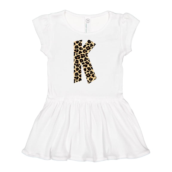 Inktastic Leopard Print Letter K Girls Baby Dress