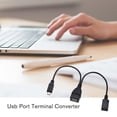 thumbnail image 3 of 2pcs Adaptateur de Terminal de Port USB OTG Cable Convertisseur de Terminal de Port USB Noir, 3 of 7