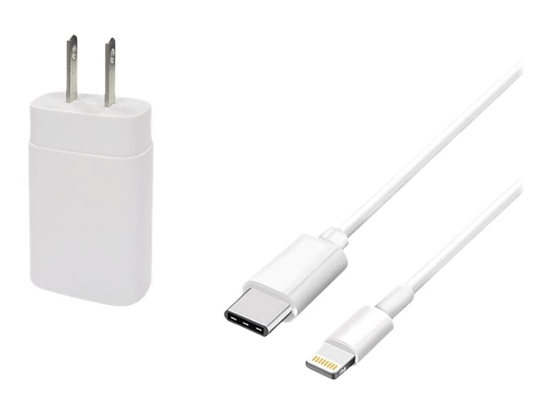 4XEM 4XIPHN13KIT3 White iPhone 13 Kit with 20W USB-C Charger and 3FT USB-C to 8-Pin Cable