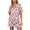 Red03, variant on FAWUUDO Women Pajama Sets 2 Piece Printed Pjs Short Sleeve Lapel Tops Elastic Waist Shorts Wrinkle Resistant Drape Pjs Outfits