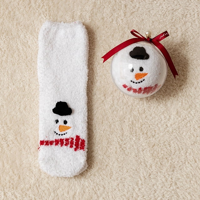 Chaussettes Rouges Chaussettes d'Anniversaire en Velours et Velours Corail Épaissi Chaussettes Acryliques de Noël pour Hommes et Femmes Chaussettes pour Hommes et Femmes
