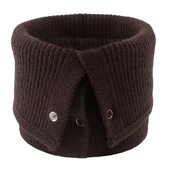 UJNDER Winter Scarf for Men and Women Wool Bib Double Thick Knit Ring Warm Windproof Coffee One Size
