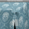thumbnail image 4 of Skull Dog Crate Cover, Smiling Mexican Sugar Skull Calavera Art Along Ethnical Ornaments Illustration, Easy to Use Pet Kennel Cover Small Dogs Puppies Kittens, 7 Sizes, Blue Grey White, by Ambesonne, 4 of 6