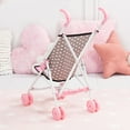 thumbnail image 4 of Buggy Umbrella Doll Stroller in Black & Pink Hearts Fits Dolls Up to 18', 4 of 7