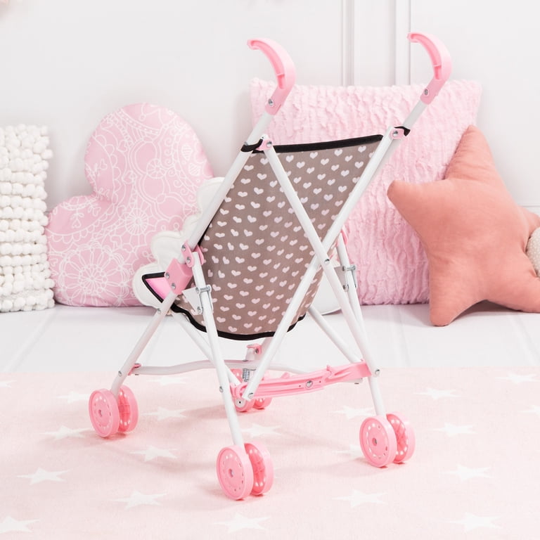 Bayer Design Buggy Umbrella Doll Stroller, Black/Pink photo 4