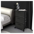 thumbnail image 2 of Dresser Storage with 3 Drawers, Fabric Dresser Tower, Vertical Storage Unit for Bedroom, Closet, Office, Black, 2 of 7
