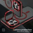 thumbnail image 6 of Dteck Magnetic Case for iPhone 15 ,Shockproof Translucent Matte PC+TPU Case Compatible with MagSafe Built-in Camera Stand  Back Cover for iPhone 15Red, 6 of 8