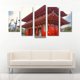 thumbnail image 2 of Cuadro Decorativo Tokio Templo Sensoji Panorámico Japonés Juego 5 Piezas 150x80cm para Sala Oficina Moderna, 2 of 5