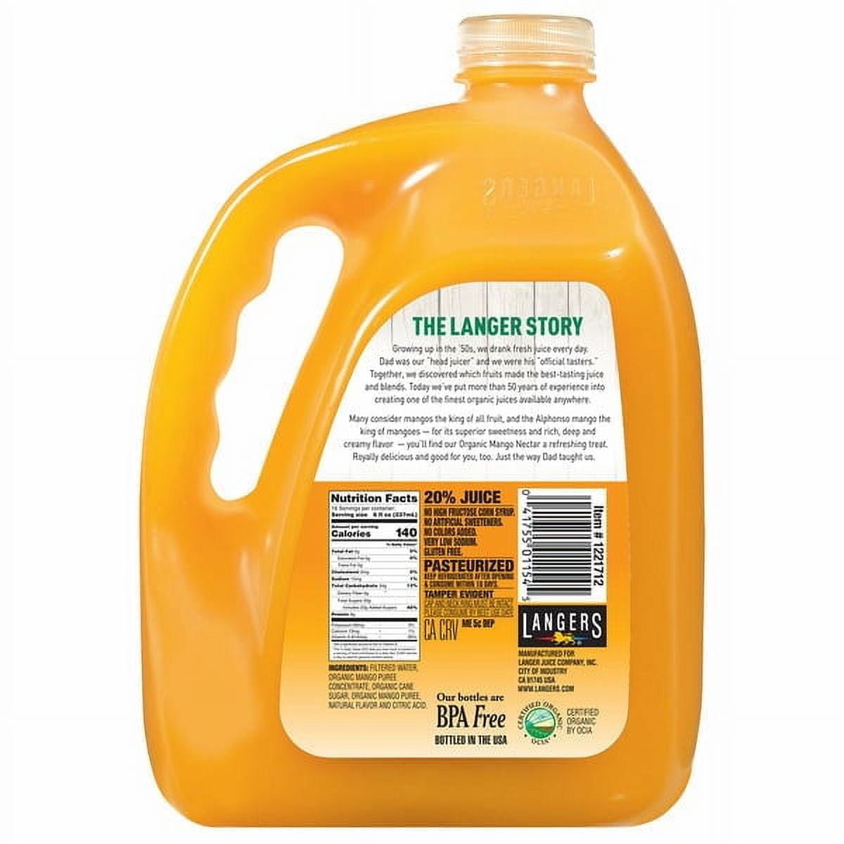 Langers Organic Mango Nectar, 128 fl oz