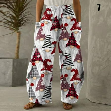 

Christmas Theme Gnomes Print Vintage Casual Loose Pants with Pockets for Women Christmas Theme Gnomes Print Vintage Casual Loose Pants with Pockets good-looking Women Men L 7