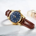 thumbnail image 4 of OLEVS Classic Leather Watches for Women, Business Dress Roman Arabic Numerals Ladies Watches, Waterproof Analog Quartz Womens Wrist Watches Brown Leather Strap Relojes para Mujer, 4 of 11