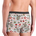 thumbnail image 4 of Men's Boxer Briefs, Quirky Santa Reindeer Retro Wave Soft Comfy Mens Underwear Boxer Briefs Breathable With Widen Waist, 4 of 7