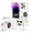 White, variant on Compatible with iPhone 14 Pro Case Glitter 6D Plating Cute Bear Hidden Stand Holder Phone Case with Lens Film Camera Protection for Women Men Girly Plating Shockproof Phone Cover, Black