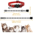thumbnail image 2 of YISITIAN Cat Collar with Bell - Plaid Pattern, Adjustable & Breakaway Design (8-12 Inches) - Cute Pet Collar for Kittens (Suitable for Male & Female Cats) - Perfect Pet Gift & Accessory (Red, 1 Pack), 2 of 6
