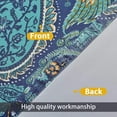 thumbnail image 4 of DriftAway Christopher Peacock Floral Pattern Thermal Insulated Blackout Window Curtain Valance Rod Pocket 2 Layers 18"L x 52"W Plus 2" Header Teal, 4 of 7