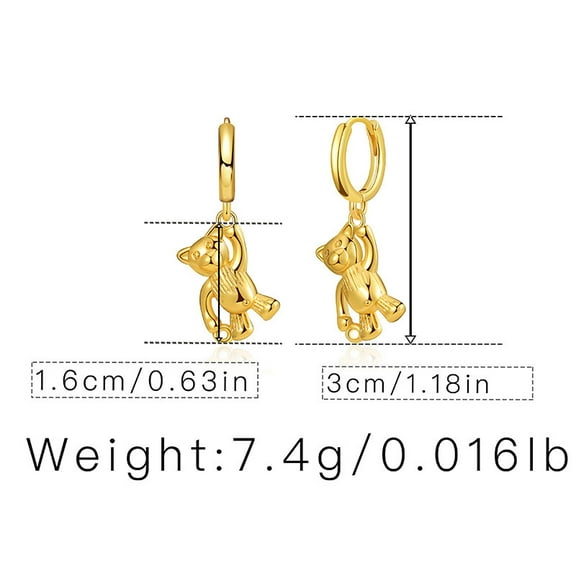 Real Gold Plating Animal Element Earrings Personality Spider Web Inlaid Zircon Leopard Head Niche Owl Ear Clip