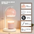 thumbnail image 4 of NATYSWAN Candle Warmer Lamp Gifts for Women - Dimmable Scented Wax Melt Warmer with Timer - Housewarming Gift for Home Bedroom Decor, Xmas Birthday Gifts for Mom, 2 Bulbs, Pink, 4 of 8