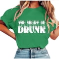 thumbnail image 2 of Uaswgudfs Women's Casual Short Sleeve Round Neck Graphic T Shirt, Loose Fit Comfy Tee for Summer Green S, 2 of 5
