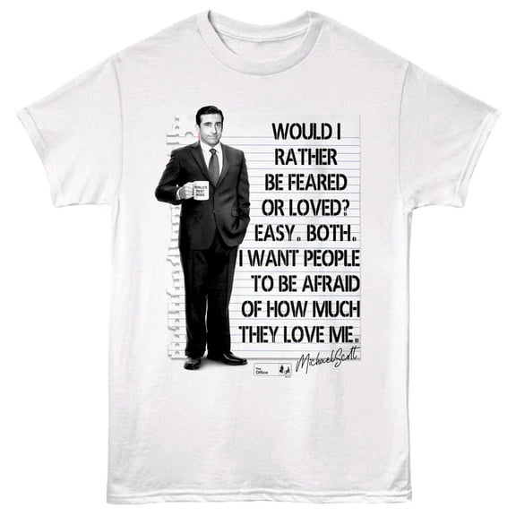 The Office Feared Or Loved Men's T-Shirt (White, AdultS)