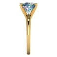 thumbnail image 3 of Clara Pucci 14K Yellow Gold 2.5ct BlueMoissanite Solitaire Ring for Women, 3 of 8