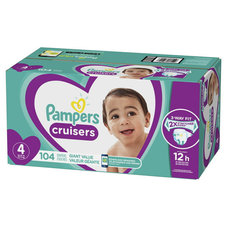 Pampers Cruisers Diapers Size 4 104 Count 