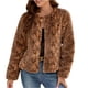 thumbnail image 2 of Chaqueta de abrigo cálida para mujer, de invierno, con cuello liso, 2 of 8