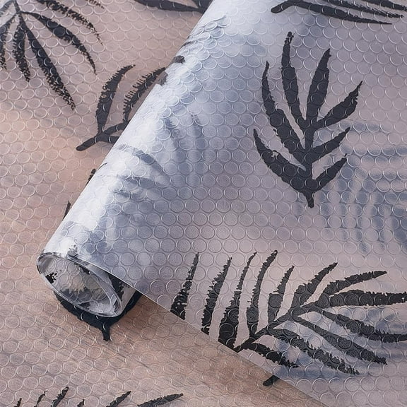 Leaf Kitchen Shelf Liners Clear Cabinet Liner Drawer Mat Non Adhesive PEVA Shelf Liners Non-Slip Washable Waterproof Oilproof Pads Protectors