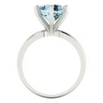 thumbnail image 4 of 3ct round cut natural swiss blue topaz 14k white gold Bridal Wedding Engagement Promise Anniversary Ring for Women size 4.25, 4 of 7