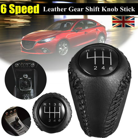 6 Speed Gear Shift Knob Stick Shifter Manual Transmission For MAZDA 3(BK BL) 5(CR CW) 6(II GH) MX-5(NC (Best 6 Speed Shift Knob)