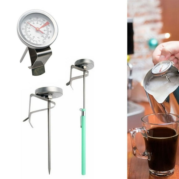 Thermomètre en Acier Inoxydable avec Sonde à Pointe Pointue pour Aliments et Boissons (°C/°F)