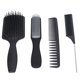 thumbnail image 1 of Juego De Cepillos Para El Cabello, Mango Esmerilado Agarre Cómodo Diente Redondo Evitar Resbalones Aliviar La Presión Juego De Peines Para Cepillos Para El Cabello Evitar La OTVIAP caja negra embalada, 1 of 8