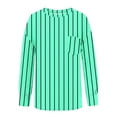 thumbnail image 6 of qolati Womens Oversized Sweatshirts Lightweight Striped Color Block Crewneck Long Sleeve Shirts 2024 Fall Pullover Tops with Pocket, 6 of 7
